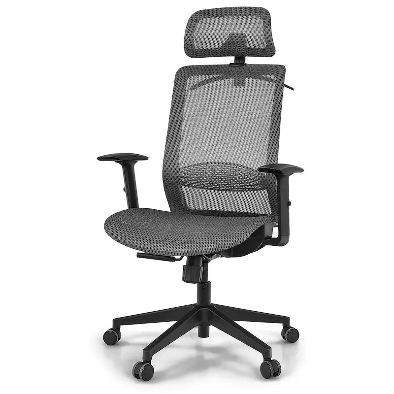 Ergonomiczny Fotel Biurowy Siatkowy z Wysokim Oparciem i Funkcją Odchylania