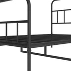 Metalowa Rama Łóżka Platformowego Queen Size z Zagłówkiem, Nie Wymaga Sprężyn Skrzyniowych