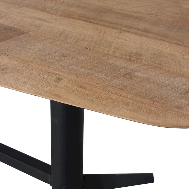 102 Szeroki Teakowy Stół Jadalny, Czarny